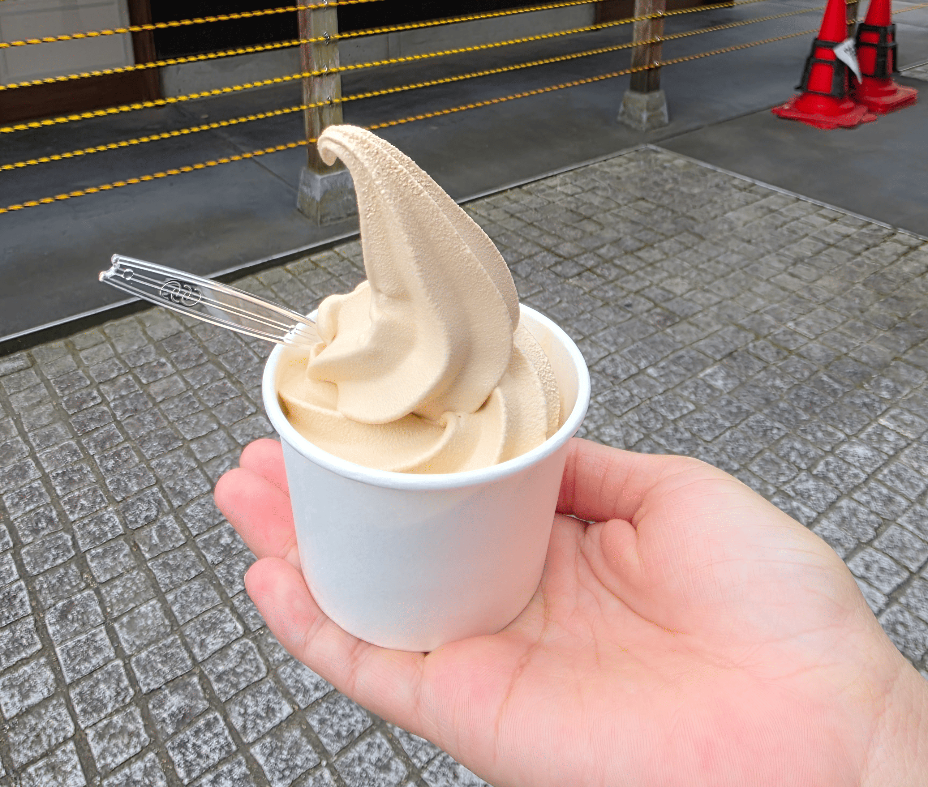 意外とスッキリしてて食べやすかったしょうゆソフトクリーム
